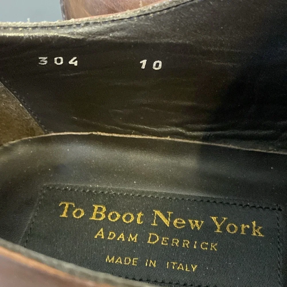 To Boot New York By Adam Derrick Mens Oxford Shoes Brown Monk size 10